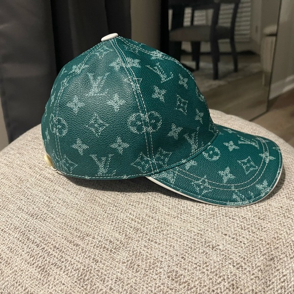 Louis Vuitton Green Monogram Baseball Cap Size M Authentic - Picture 3 of 9